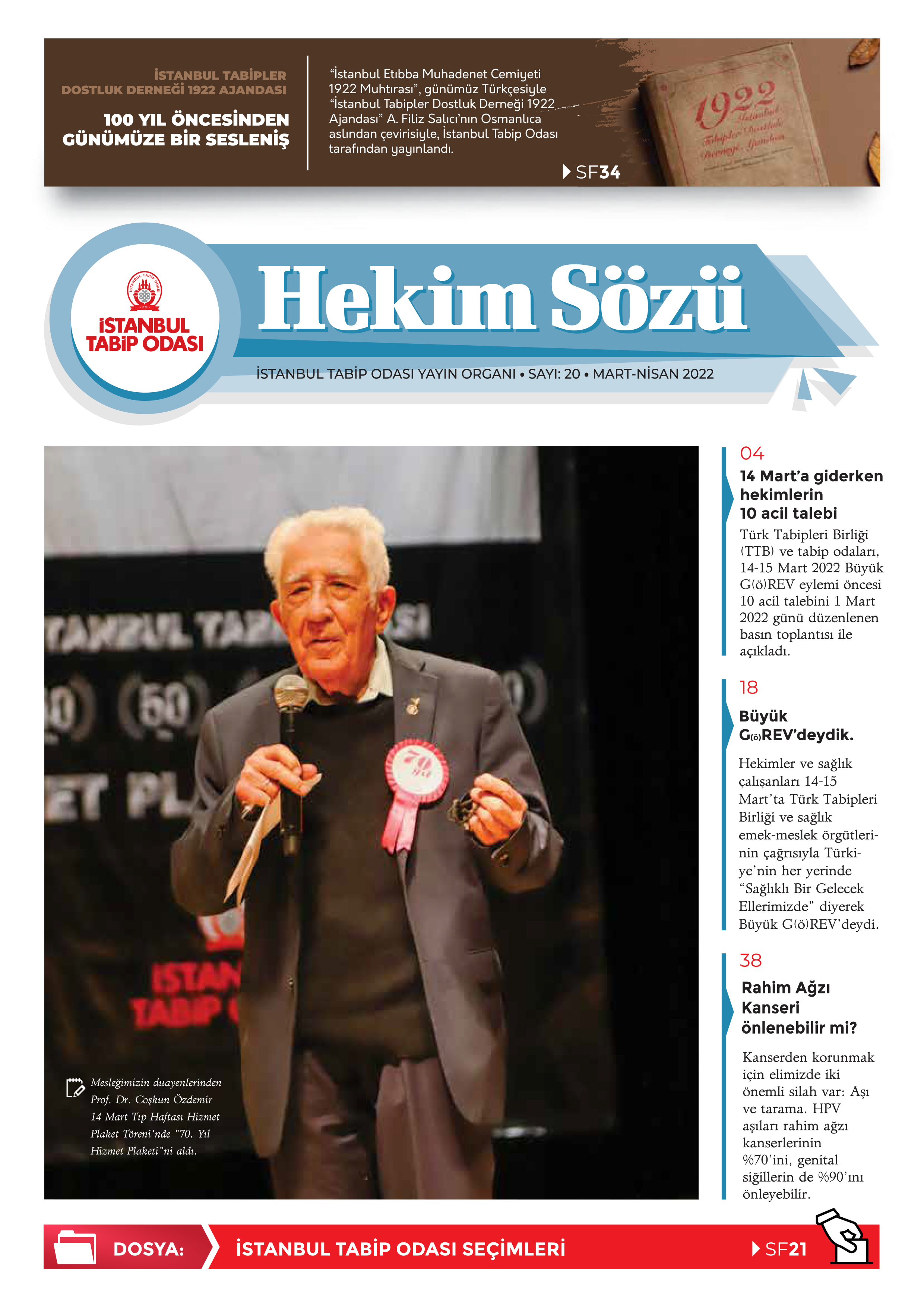 Hekim Sözü Sayı 20 kapağı