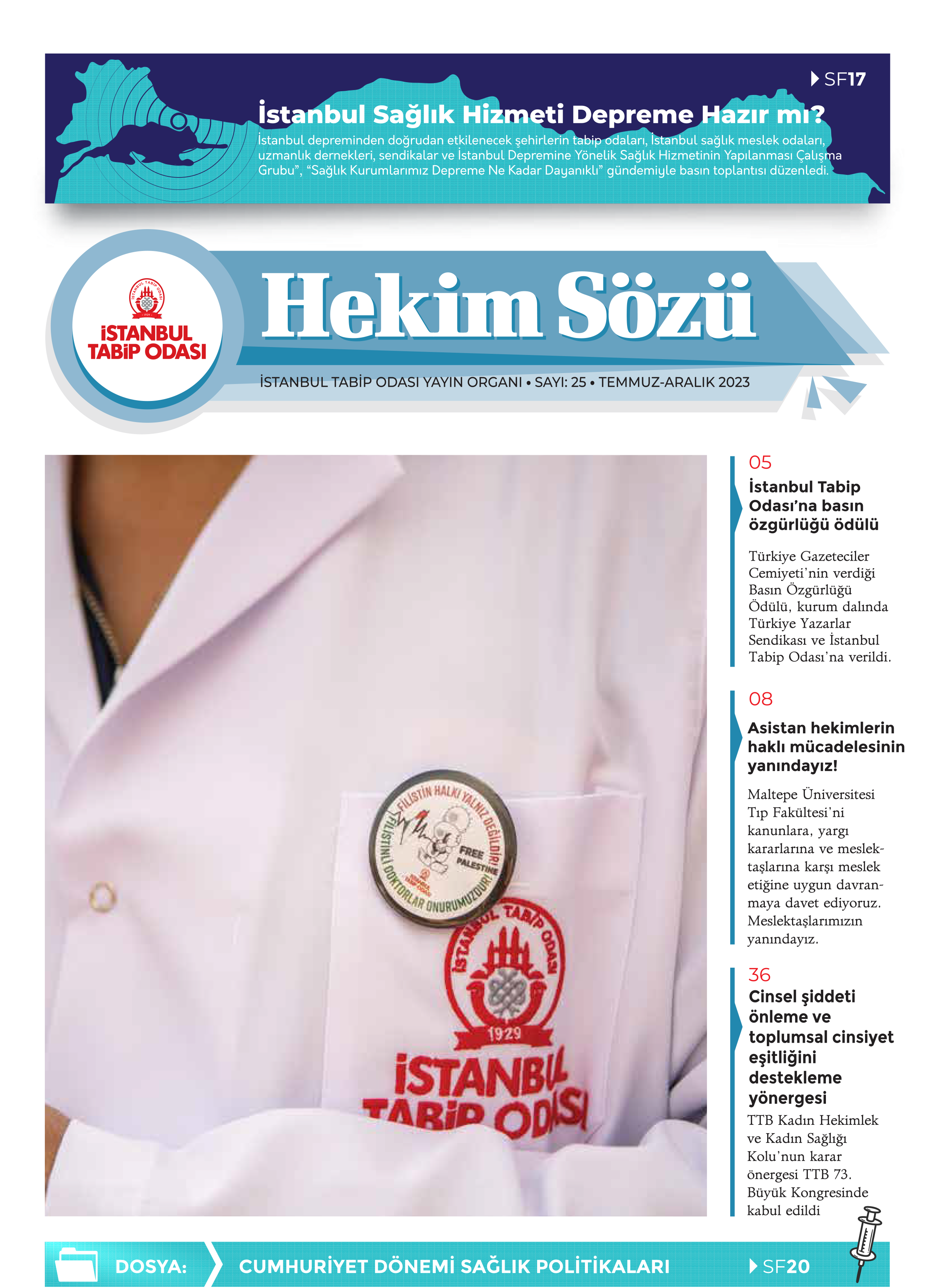 Hekim Sözü Sayı 25 kapağı