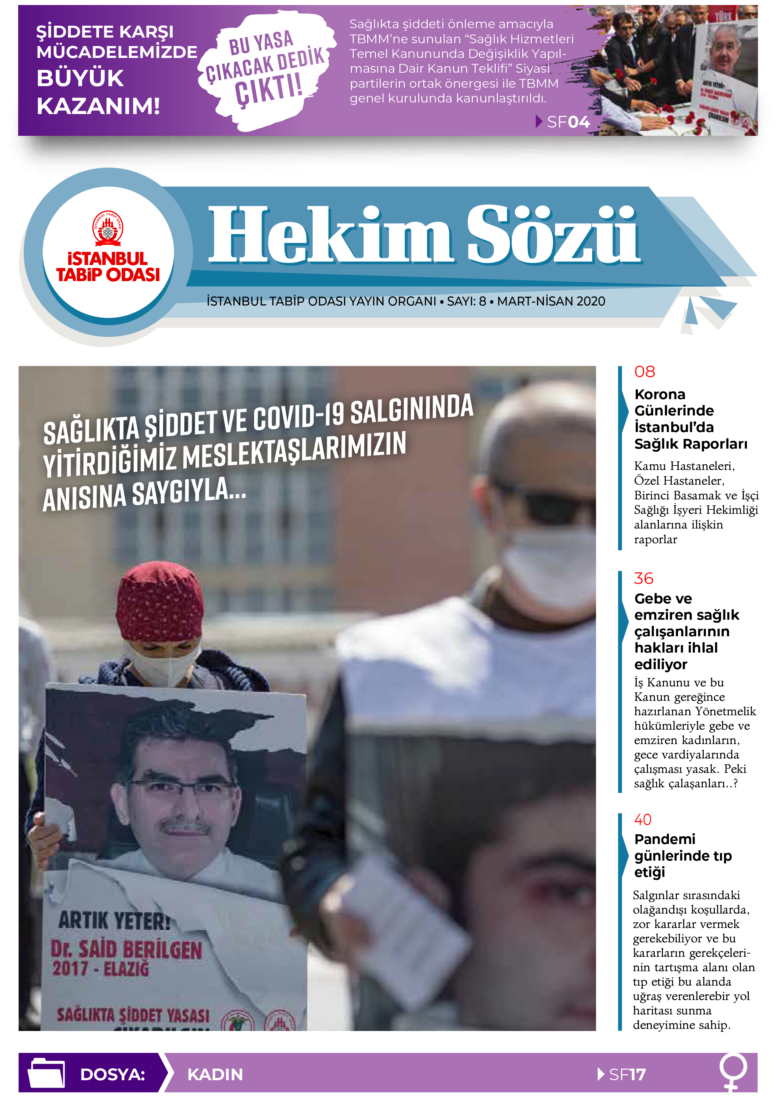 Hekim Sözü Sayı 8 kapağı